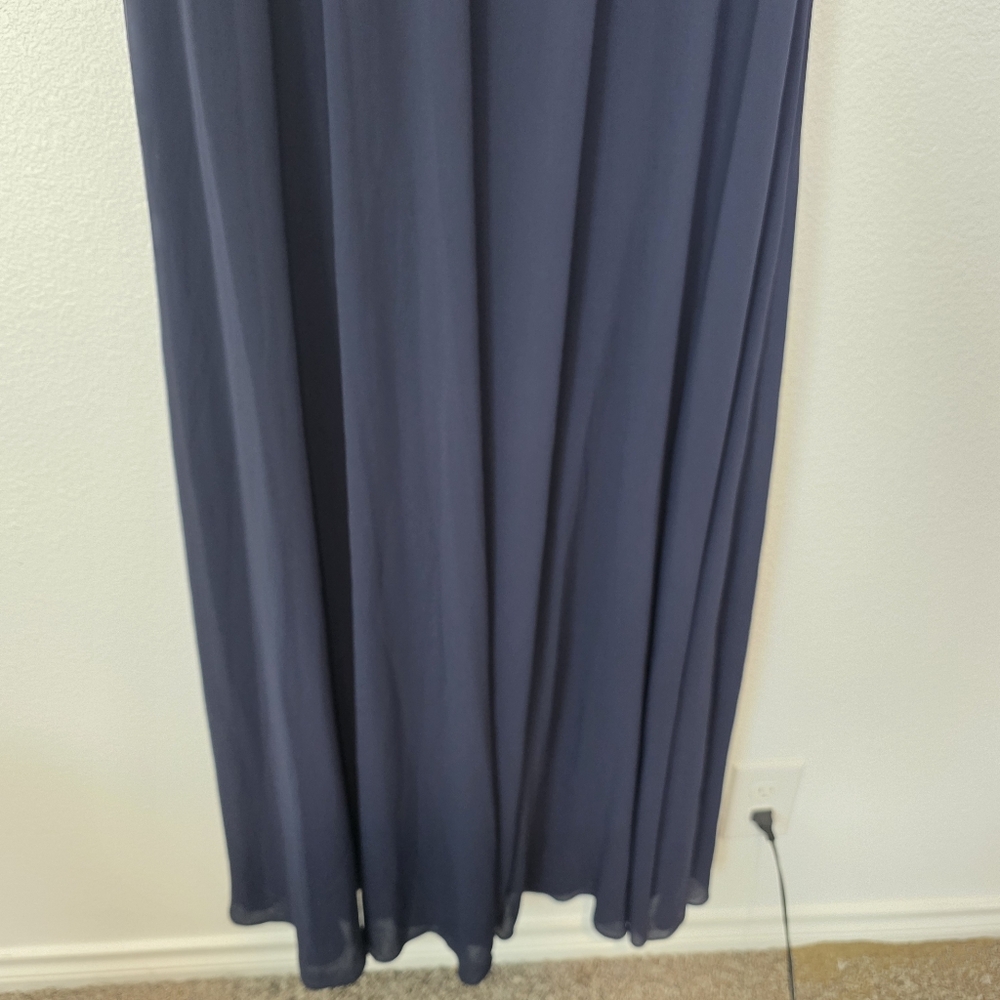 NWT BHLDN Anthropologie Capulet Navy Maxi Dress Size Large - Picture 5 of 10
